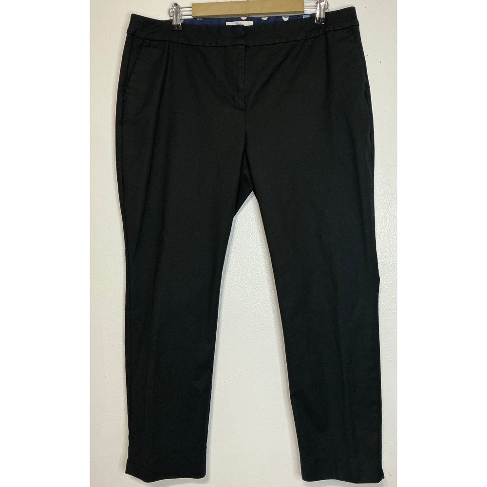 Boden‎ Straight Leg Black Ankle High Rise Women 16L Workwear Stretch Minimalist